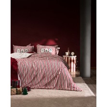 Madame Coco Celina Çift Kişilik %100 Pamuk Ranforce Baskılı Nevresim Takımı - Kırmızı