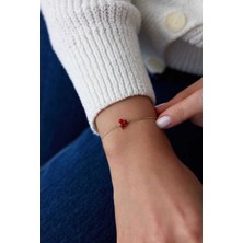 Yavuz Kuyumculuk 14 Ayar Altın Kırmızı Kokina Bileklik