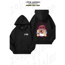 Unisex I Am Photographer Fotoğrafçı Baskılı Oversize Sırt Baskılı Fermuarlı Kapşonlu Hırka