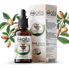 Kaoils Pure Essence Tatlı Badem Yağı – %100 Saf ve Soğuk Sıkım – 30 ml | Doğal Taşıyıcı Yağ | Cilt, Saç, Masaj ve Tırnak Bakımı İçin Damlalıklı Şişede