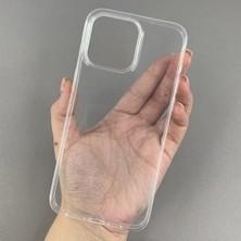 Elixem İphone 15 Pro Max Uyumlu Şeffaf Silikon TPU Kamera Kısmı Açık Kılıf