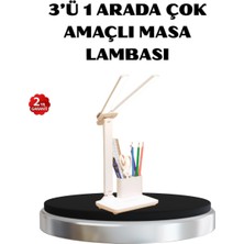 Ceylan Adam Kalemlik ve Telefon Standlı Masa Lambası – Kısılabilir LED Işık, Göz Dostu Tasarım