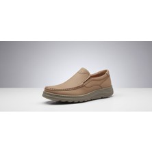 Growish GR0451 Hakiki Nubuk Deri Üst Kalite Özel Üretim Bağcıksız Kum Rengi Günlük Spor Klasik Erkek Ayakkabı