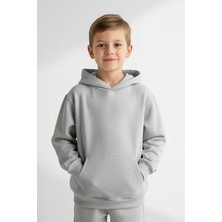 Kinderos Kapüşonlu Basic Kalın Çocuk Sweatshirt - 26K 1628