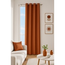 Premier Home Nadia Halkalı Fon Perde Kiremit 140X260
