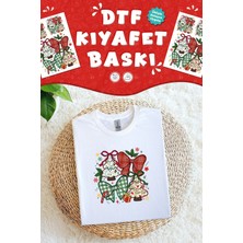 Msticker Yılbaşı Süsleri Kumaş Baskı Yapılabilen Özel Tasarım Ütü ile Yapışan Tekstil Dtf Baskı Görseli