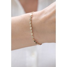 Yavuz Kuyumculuk 14 Ayar Altın Sıralı Pul Bileklik