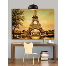 Artmeg Paris Eyfel Kulesi Klasik Resim Dekoratif Kanvas - Mdf Ahşap Tablo