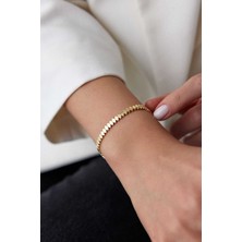 Yavuz Kuyumculuk 14 Ayar Altın Sıralı Dilim Bileklik