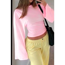 Tarz Cool Kadın Uzun Kollu Belden Oturtmalı Bluz