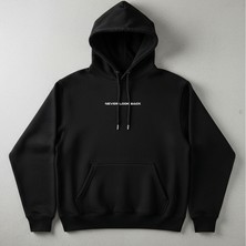 Style Baskı Never Look Back Baskılı Hoodie