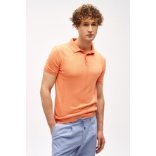 İGS Erkek Mercan Slim Fit Dar Kalıp Polo Yaka Düz Kısa Kollu Triko Tişört