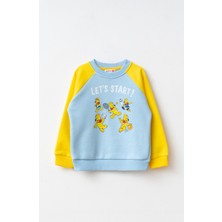 Haribo Erkek Çocuk Sarı Baskılı Sweatshirt Günlük Kullanım İçin Tam Beden SW306