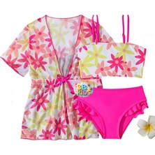 3b Kids Mayo Bikini Pareo Büstiyer 3 Lü Set Takımı