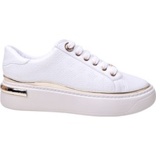 Kuum K732559 Günlük Floter Şık Deri Kadın Ayakkabı Beyaz