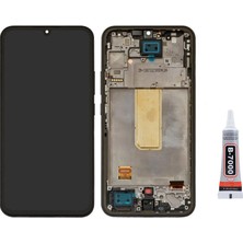 Yedcom Samsung A34 A346 5G Çıtalı Siyah Uyumlu Ekran Lcd Dokunmatik B7000 15ML Yapıştırıcı ile beraber Yc