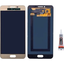 Yedcom Samsung C5 C500 GOLD Uyumlu Ekran Lcd Dokunmatik B7000 15ML Yapıştırıcı ile beraber Yc