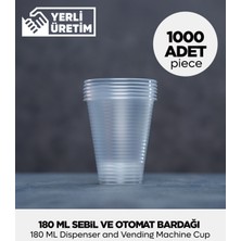 180 ml Plastik Sebil ve Otomat Bardağı 1.000 Adet
