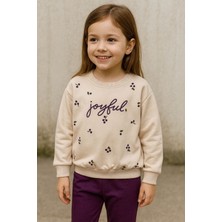 Alkın Kids 4-10 Yaş Kız Çocuk Joyfull Baskılı Iki Iplik Şardonlu Eşofman Takımı