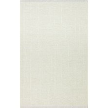 Eko Halı Liza Kilim Liz 02 White Yumuşak Tuşeli Çamaşır Makinesinde Yıkanabilen Kaymaz Tabanlı Şık Kilim