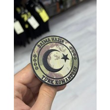 Komando Pazarı Türk Komandosu "daima Hazır" Taktik Arma (Patch) - 3D Pvc/silikon - Cırtlı (Velcro) Sırt Çantası ve Kıyafet Yaması