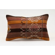 Kilim Wholesale El Yapımı Kilimden Yapılmış Vintage Kırlent Kılıfı, Yün, 30X50 cm
