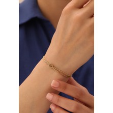 Yavuz Kuyumculuk 14 Ayar Altın Balık Sırtı Düğüm Bileklik