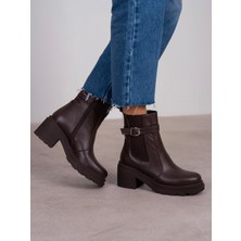 Ece'nin Butiği Lumi Kahve Hakiki Deri Kadın Bot