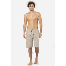 Cacharel Erkek Dokuma Bermuda Tek Alt 2241/BEJ 1