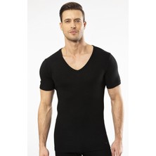 Cacharel - Termal Kısa Kol V Yaka 1602/SIYAH