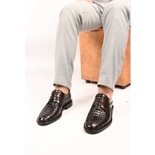 Bestello Bağcıklı Klasik Kösele Taban Hakiki Piton Deri 333-22264 Erkek Ayakkabı