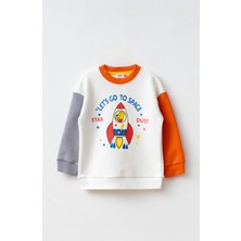 Haribo Çocuk Baskılı Sweatshirt Turuncu SW302