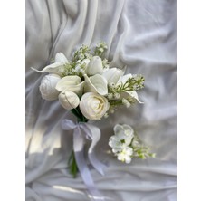 Zb Flowers Gelin Buketi Nikah Çiçeği El Buketi Yapay Gala Lale Buketi