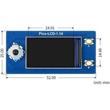 WaveShare 1.14INCH LCD Ekran Modülü - (65K Colors, 240X135, Spı) - Raspberry Pi Pico