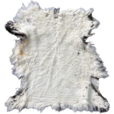 Naturel Dekoratif Boyasız Kısa Tüylü Doğal Desenli 60 x 50 cm Koyun Postu Paspas - Gerçek Deri Post