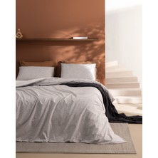 Madame Coco Alida Tek Kişilik %100 Pamuk Ranforce Baskılı Nevresim Takımı - Gri