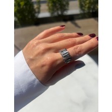 Tep's Jewellery Zikzak Taşlı Gümüş Yüzük