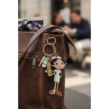 Modex Altın Sarısı Sağlık Temalı Hemşire Çanta Aksesuarı Anahtarlık