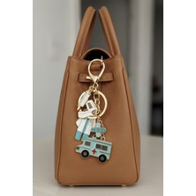 Modex Altın Sarısı Ambulans Sağlık Temalı Çanta Aksesuarı Anahtarlık