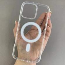 Elixem İphone 16 Pro Max Uyumlu Şeffaf Sert Silikon Magsafe Kılıf