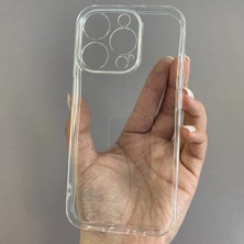 Elixem İphone 15 Pro Uyumlu Şeffaf Silikon TPU Kamera Korumalı Kılıf