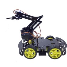 Robotistan REX Chassis Serisi Arduino Uyumlu 4WD Robot Kollu Pro Platforma