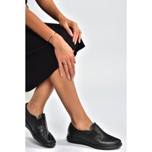 Fox Shoes V324991003 Siyah Hakiki Deri Günlük Kadın Ayakkabı
