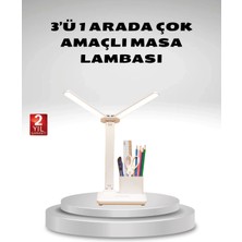 Ceylan Adam Kısılabilir LED Masa Lambası – Kalemlik ve Telefon Standlı, Göz Yormayan Işık