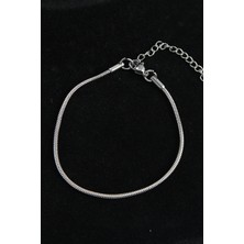 Dktt 316L Çelik Oval İtalyan Model Gümüş Renk Erkek Bileklik - TJ-EB3739