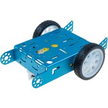 Robotistan Çok Amaçlı Alüminyum 2WD Robot Gövdesi - Mavi