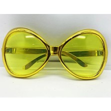 MiraLive Altın Renk Yeşilçam Nostalji 80LI Yıllar 90LI Yıllar Parti Gözlüğü  7X16 cm