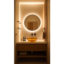 Digital Hayat Yuvarlak Işıklı Banyo Ayna (50-80CM)