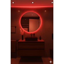 Digital Hayat Yuvarlak Işıklı Banyo Ayna (50-80CM)