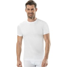 Jiber Erkek 5'li Beyaz Sıfır Yaka Fanila Pamuklu Atlet